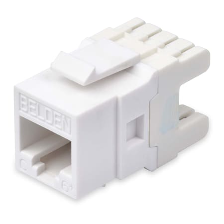 Belden 1-PORT MOD JACK 8W8P UTP, T568A/B CAT6 IP5 KEYCONNECT, WHITE AX101320